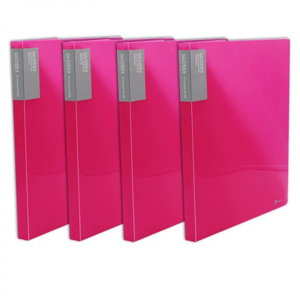 비팬시 글로시 클리어화일 A4 20매 핑크 4개