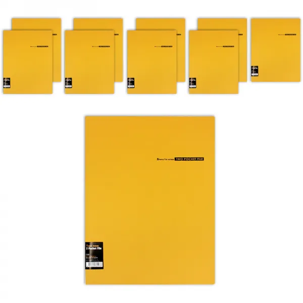 비팬시 투톤 투포켓 화일 A4 노랑 10개