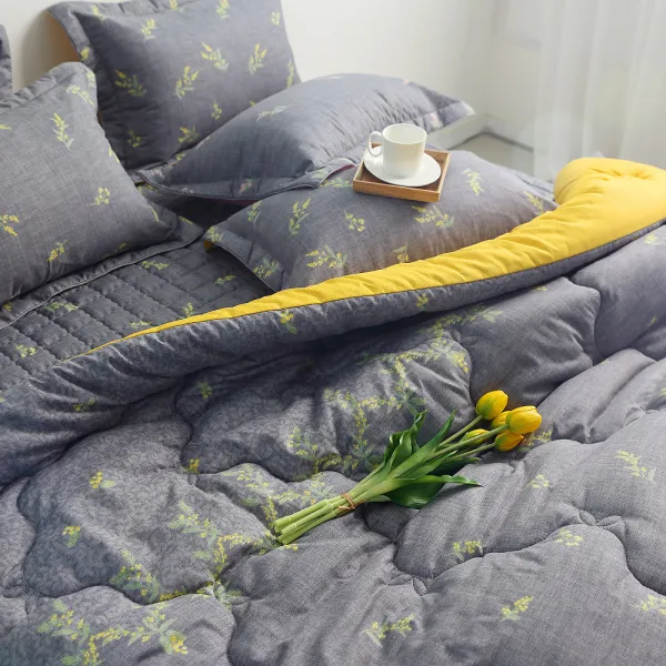 몽쉐어 라벤더 이불패드 세트 옐로우