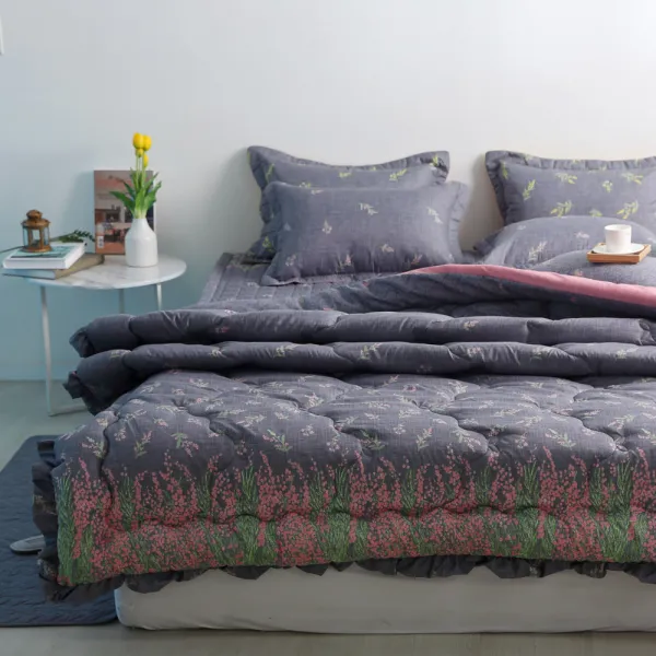 몽쉐어 라벤더 이불패드 세트 핑크