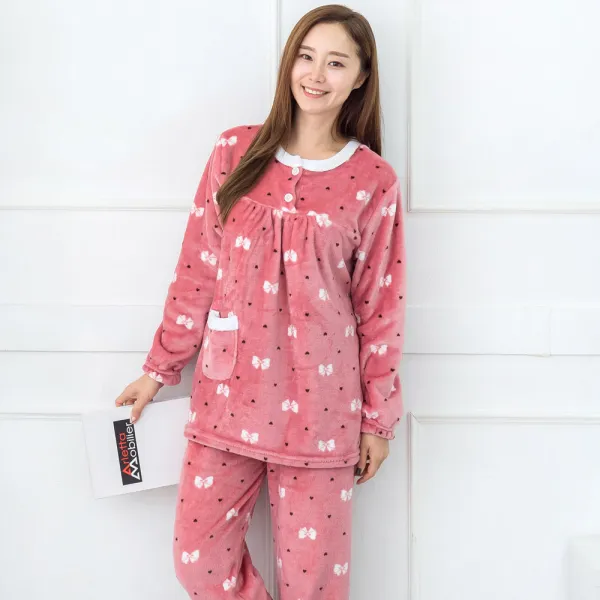 속옷스토리 여성용 심플 수면잠옷 세트