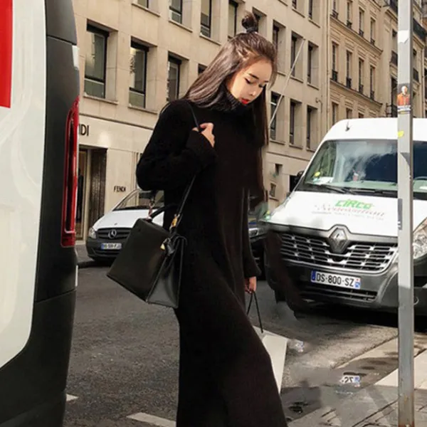 루나걸 오하라 진주코사지 니트 원피스