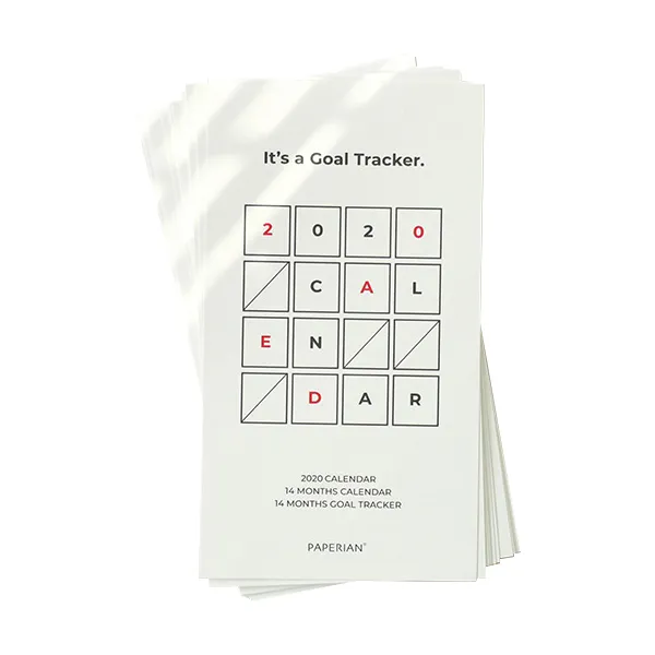 페이퍼리안 2020년 골 트래커 캘린더 3p, 혼합 색상
