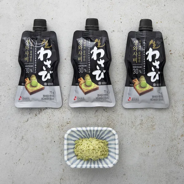 주비푸드 자연에서 갈아만든 생와사비 30% 75g 3입