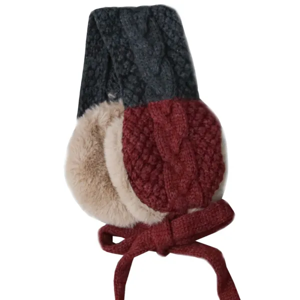 아동용 투톤 인조퍼 귀도리