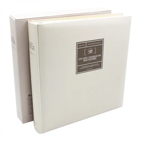 비팬시 접착 양장 앨범 대형 베이지 30매