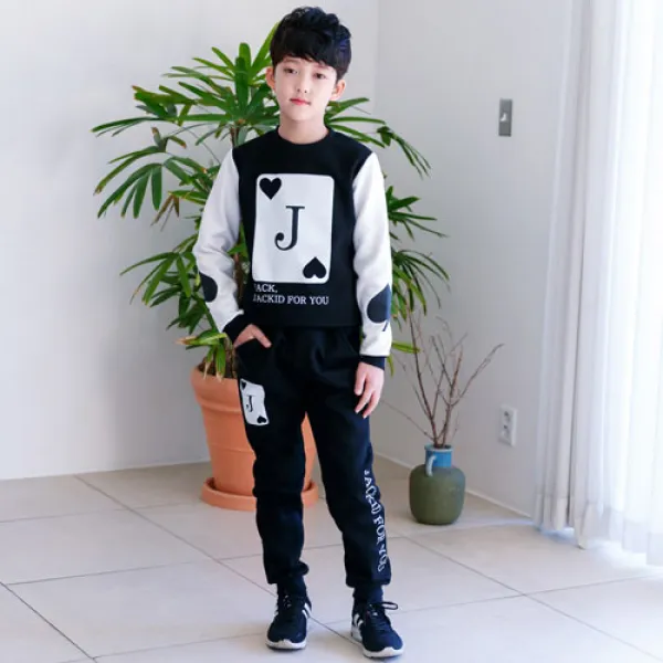 잭키드 남아용 조커 기모 바지 세트