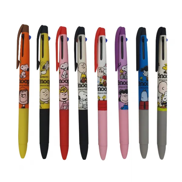 피너츠 스누피 3색 볼펜 8종 세트 혼합 색상 1세트
