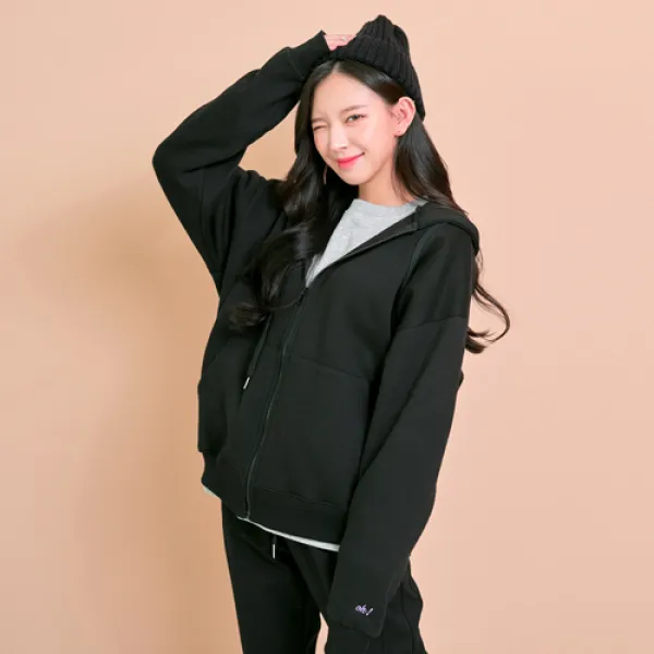 반에이크 기모 후드집업