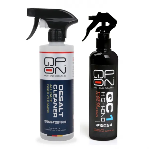 큐피온 염화칼슘 염분제거제 500ml + QC1 티타늄 코팅제 300ml 세트, 1세트