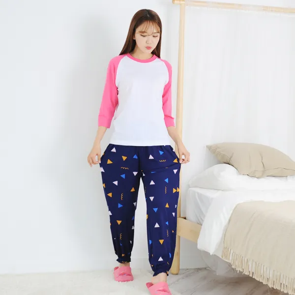 Bb캐주얼 여성용 피치기모 잠옷바지