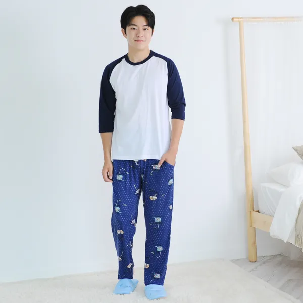 Bb캐주얼 남성용 피치기모 잠옷바지