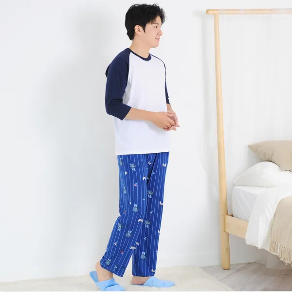 Bb캐주얼 남성용 피치기모 잠옷바지