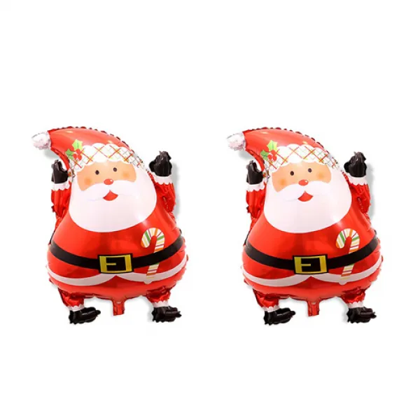 와우파티코리아 배불뚝이 산타2 은박풍선 W, 레드, 2개
