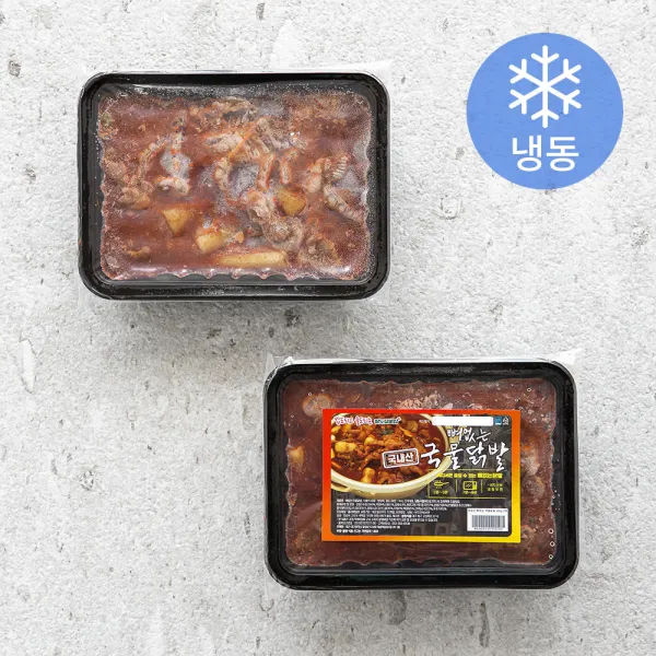 국내산 뼈없는 국물닭발 (냉동), 380g, 2팩