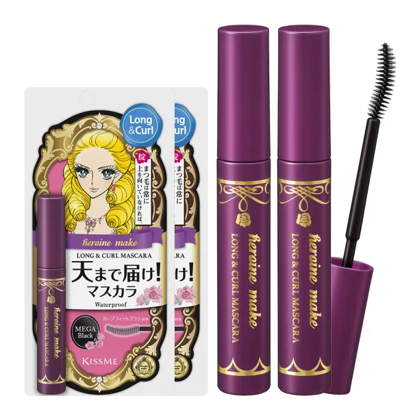 키스미 히로인메이크 롱앤컬 마스카라 EX 6g, 딥블랙, 2개