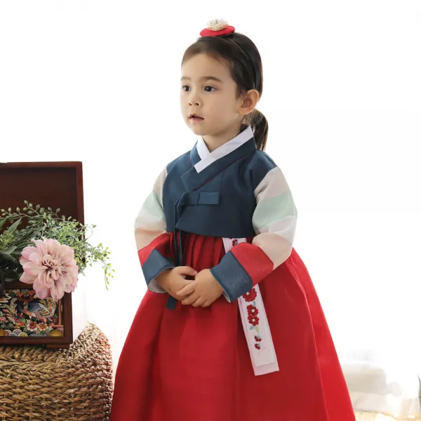 아가명주 여아용 별이해님 한복