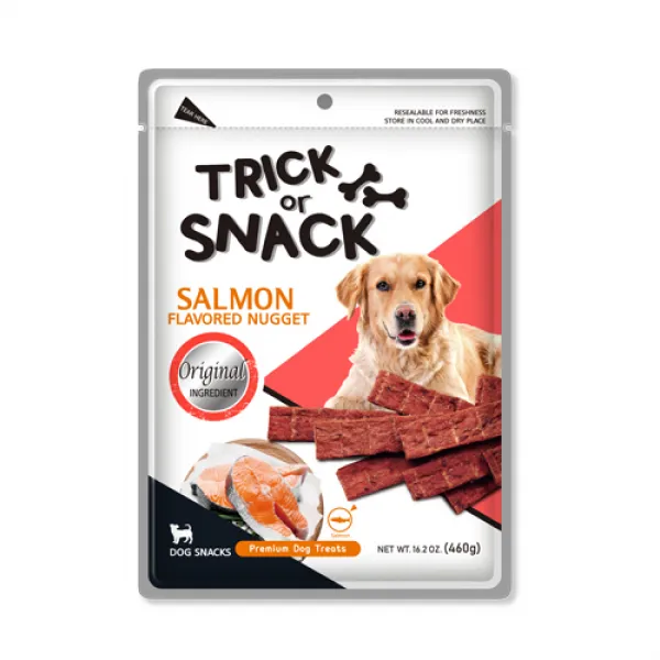 트릭오어스낵 강아지 간식 너겟 460g, 연어 오리지날, 1개