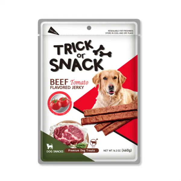트릭오어스낵 강아지 간식 져키 460g, 비프 토마토, 1개