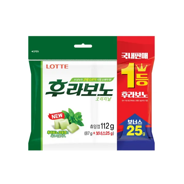 후라보노 츄잉껌 리필, 112g, 12개
