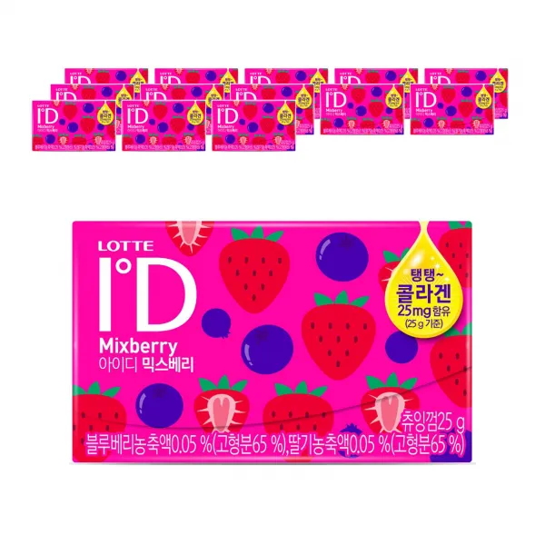 아이디 믹스베리 츄잉껌, 25g, 14개