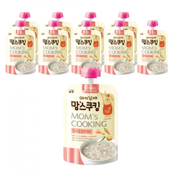 아이꼬야 맘스쿠킹 이유식 100g 닭가슴살 + 채소 혼합맛 10개