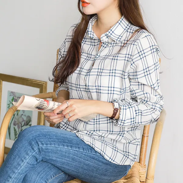 트위 여성용 파이 모던 셔츠