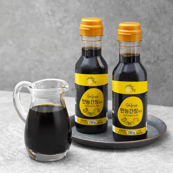 사랑과정성 사랑담은 만능간장소스 230g 2개