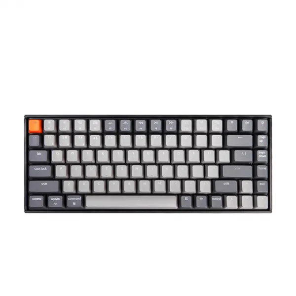 GTGEAR 키크론 K2 기계식 텐키리스 무선 키보드 적축 WHITE LED, 단일 상품, Black Frame