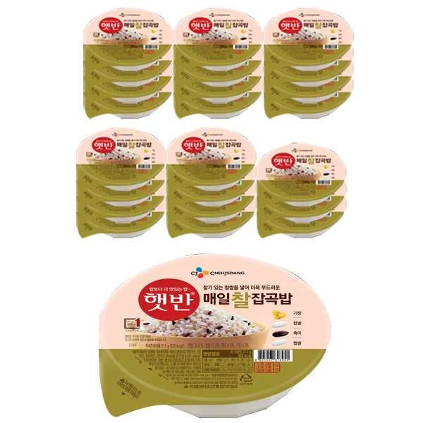 햇반 매일 찰잡곡밥, 210g, 24개