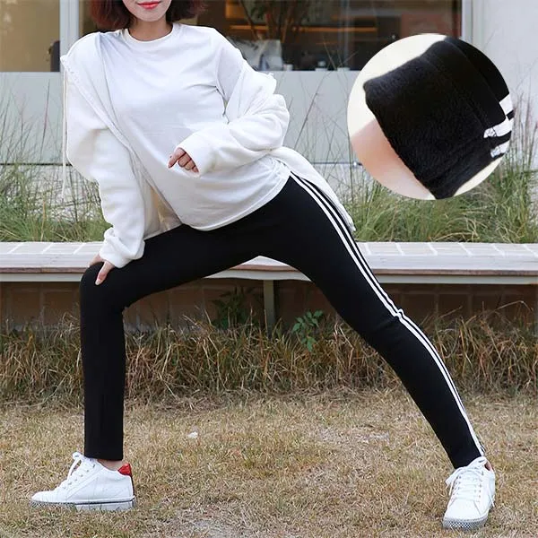 오키진 여성용 두줄 밍크 레깅스