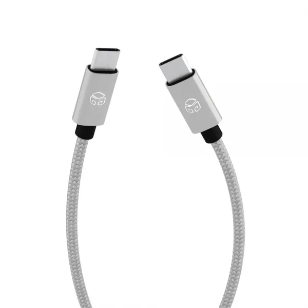디지지 60W USB PD C타입 to C타입 고속 충전케이블 DG-C570 70cm, 실버, 1개