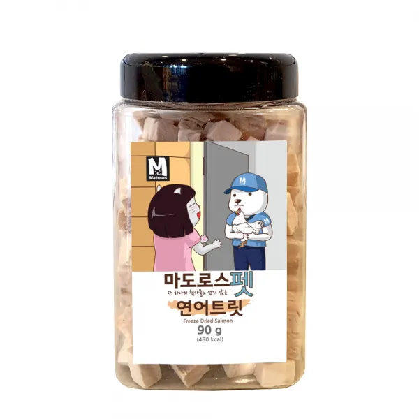 마도로스펫 연어트릿 강아지 간식 90g, 연어맛, 1개