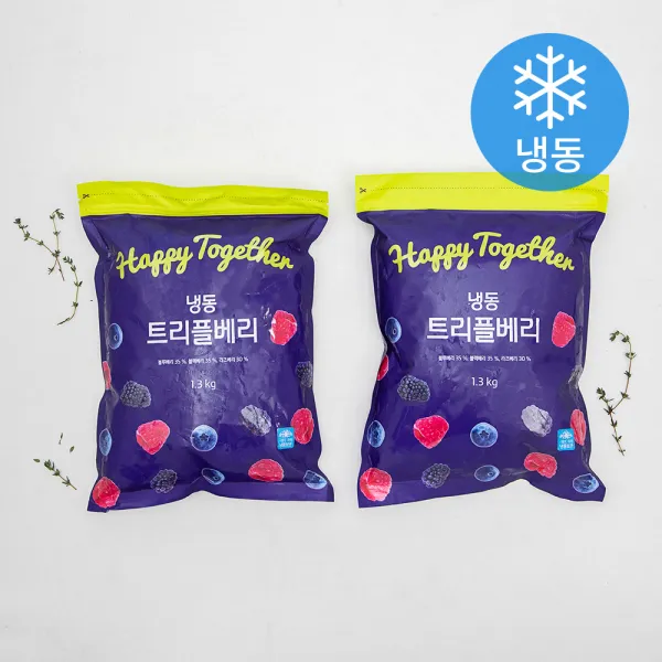 생활N 냉동 트리플베리 (냉동), 1.3kg, 2개