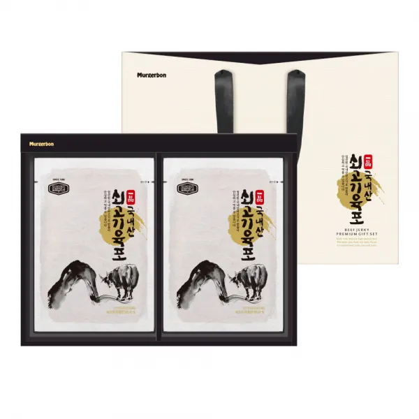 머거본 국내산 쇠고기육포 선물세트, 100g, 4개