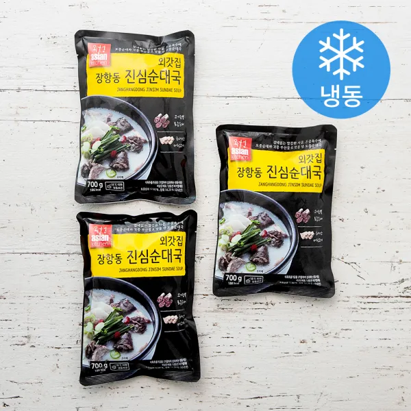 외갓집 장항동 진심 순대국 (냉동), 700g, 3개