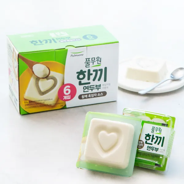 풀무원 한끼 연두부 + 참깨 흑임자 소스, 120g, 6개