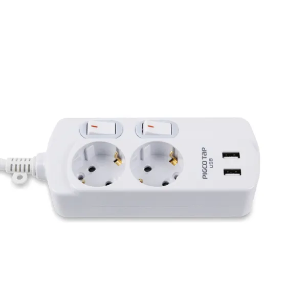 피코탭 USB 2포트 멀티탭 개별 2구 XWL-SAG2U 250V 16A, 3m, 1개