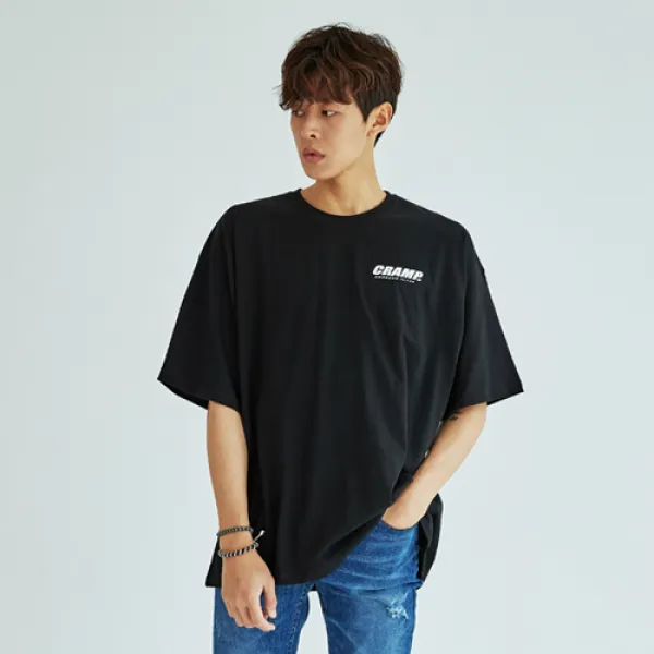 빅사이즈클럽 CRAMP 어썸 박스 반팔티