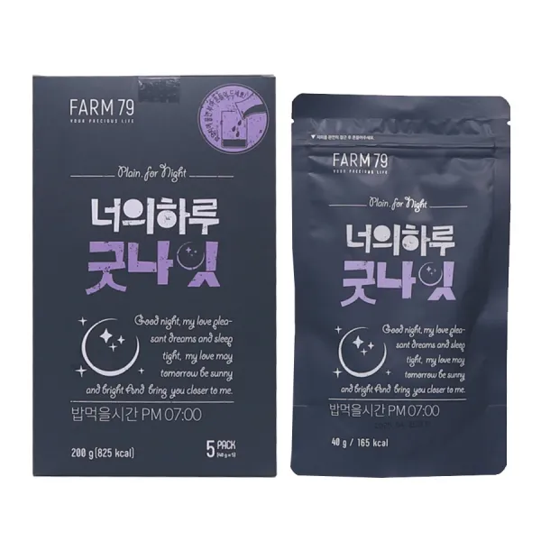 팜79 너의하루 굿나잇 선식가루 파우치, 40g, 5개