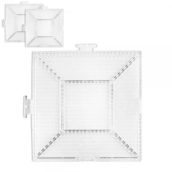 펄러 대형 투명 사각 비즈 모양판 26036, 3개