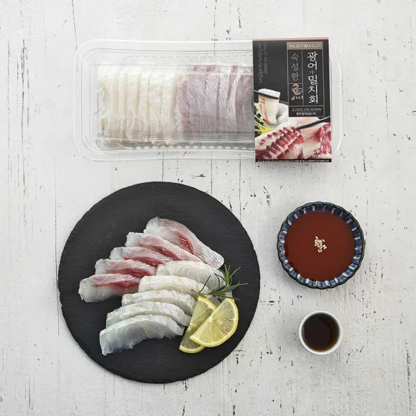 숙성 모둠회 광어 + 밀치, 150g, 1세트
