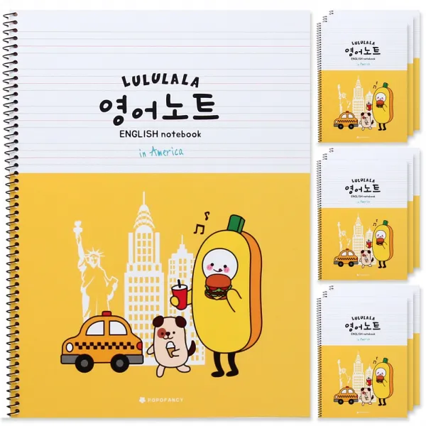 포포팬시 룰루랄라 초등 영어노트 옐로우 10개