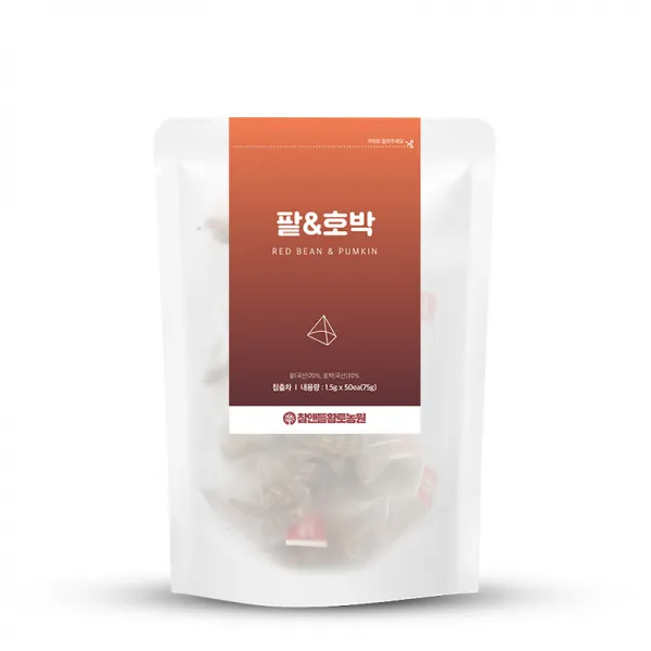 참앤들황토농원 팥 & 호박 차 티백, 1.5g, 50개