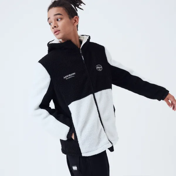 어드바이저리 Contrast Boa Fleece Hood Jacket