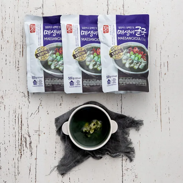 청조푸드 가마솥 깔끔하고 담백한 매생이 굴국, 500g, 3개