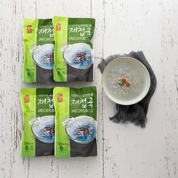 청조푸드 가마솥 시원하고 깔끔한 재첩국, 500g, 4개