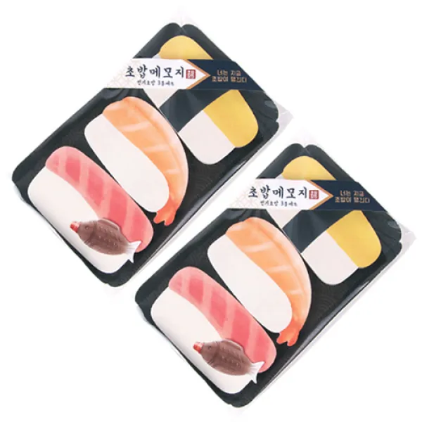 인디고샵 초밥 메모지 3종 세트, 혼합 색상, 2세트