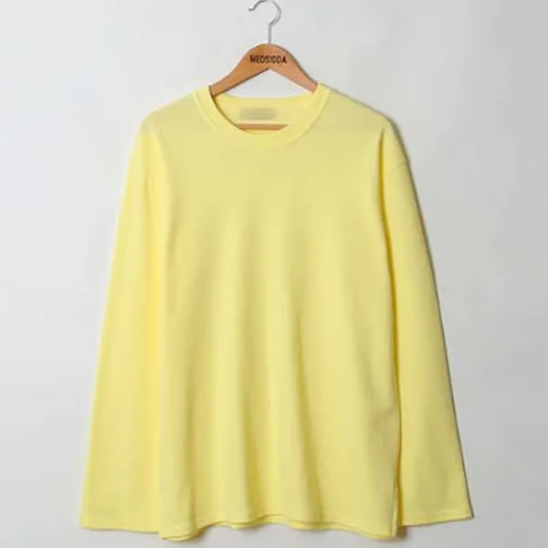 머시따 남성용 특양면 라운드 긴팔티