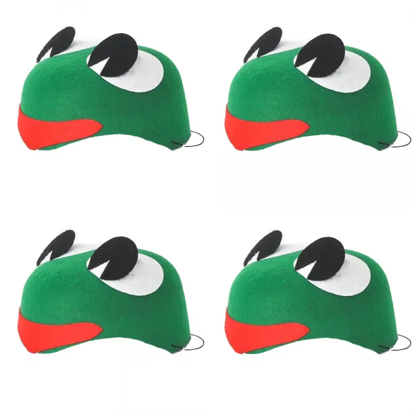 파티쇼 파티 부직포 동물모자 개구리, 혼합색상, 4개